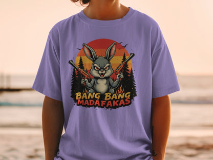 Funny Bunny T-Shirt, Gangster Rabbit Tee, Novelty Bunny Shirt, Sarcastic Bunny Tee, Animal Lover Shirt, Graphic T-Shirt, Unique Bunny Tee - IconVexa