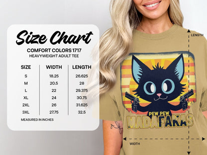 Funny Cat T-Shirt, Pew Pew Madafakas Tee, Gangster Cat Shirt, Kitten Lover Gift, Cool Graphic Tee, Unique Cat Design, Trendy T-Shirt - IconVexa