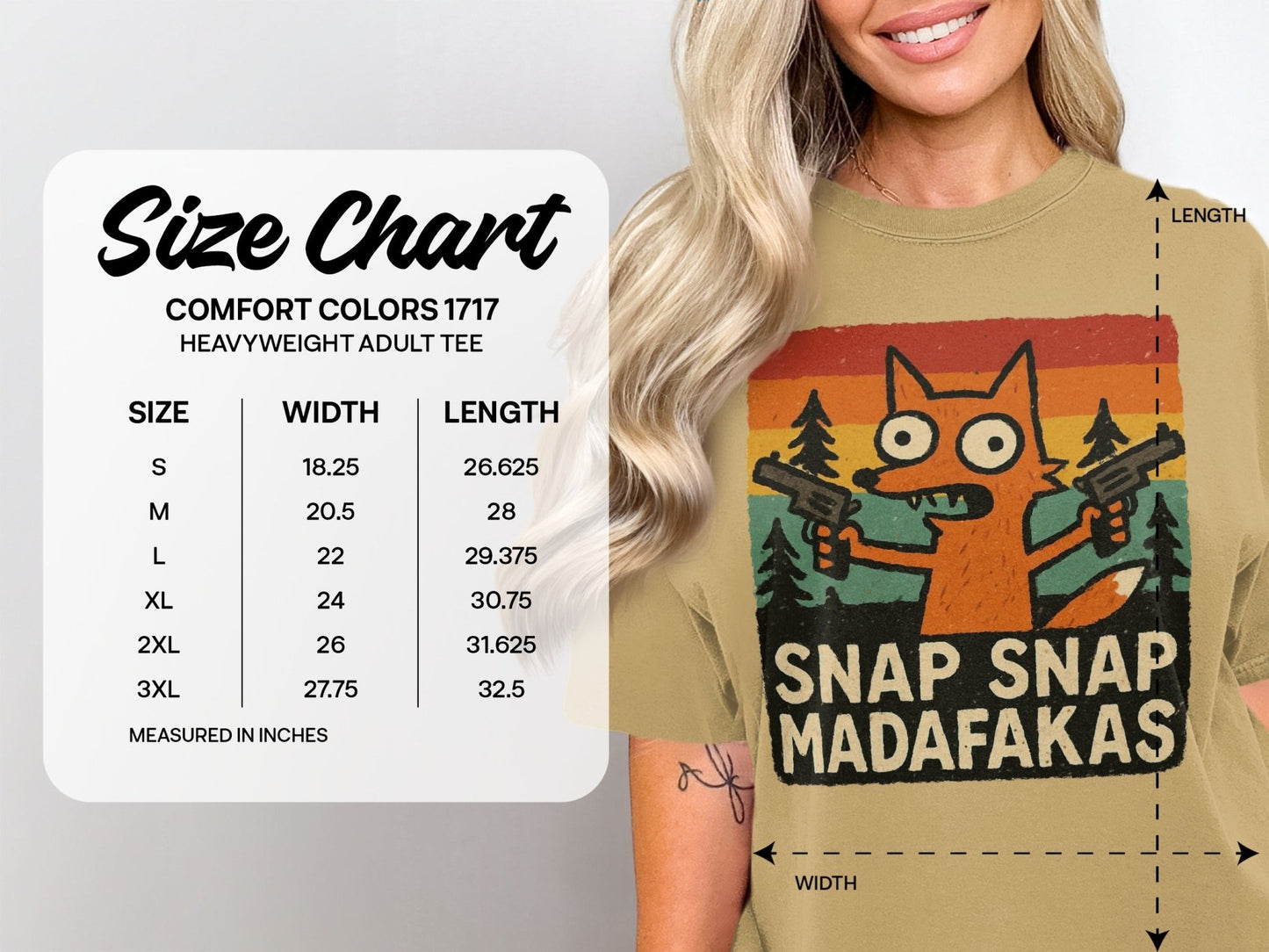 Funny Fox T-Shirt, Snap Snap, Novelty Graphic Tee, Cartoon Fox Shirt, Retro Sunset T-Shirt, Humor Tee Shirt, Unique Design T Shirt - IconVexa