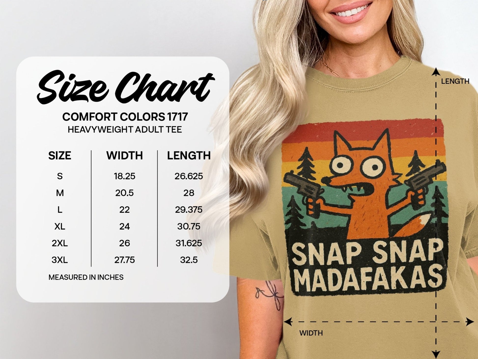 Funny Fox T-Shirt, Snap Snap, Novelty Graphic Tee, Cartoon Fox Shirt, Retro Sunset T-Shirt, Humor Tee Shirt, Unique Design T Shirt - IconVexa