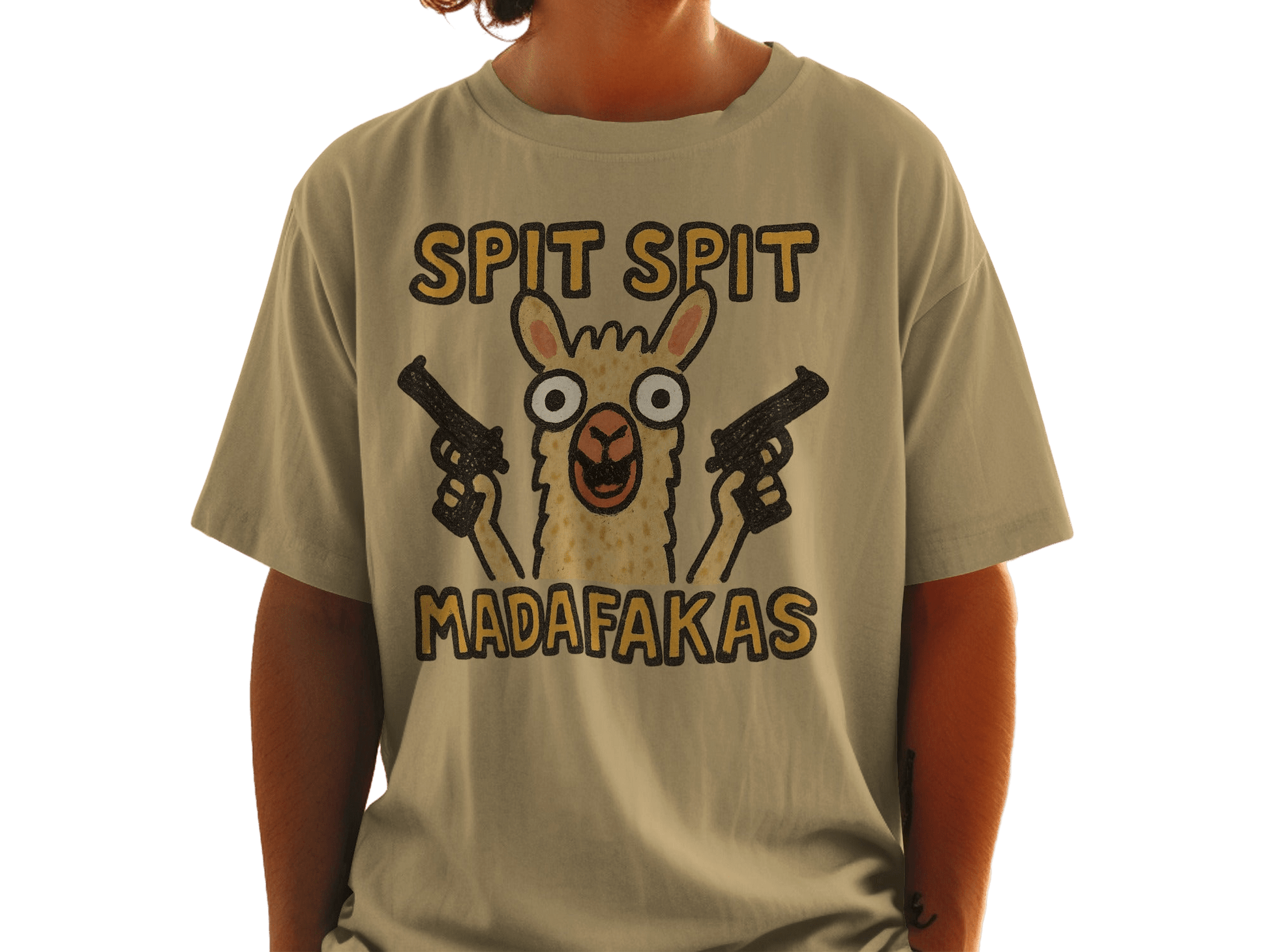 Funny Llama T-Shirt, Spit Spit, Madafakas, Novelty Tee, Animal Pun Shirt, Humor T-Shirt, Trendy T-Shirt, Gift Idea, Graphic Tee - IconVexa
