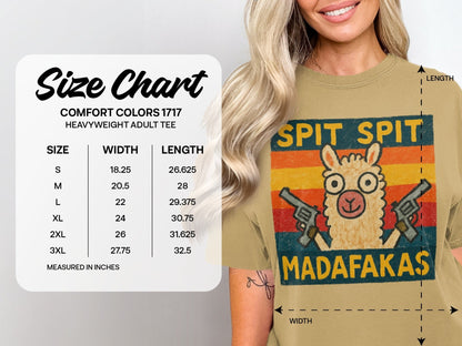 Funny Llama T-Shirt, Spit Spit Madafakas Tee, Novelty Animal Shirt, Retro Style T-Shirt, Gift for Llama Lovers, Trending Design Tee - IconVexa