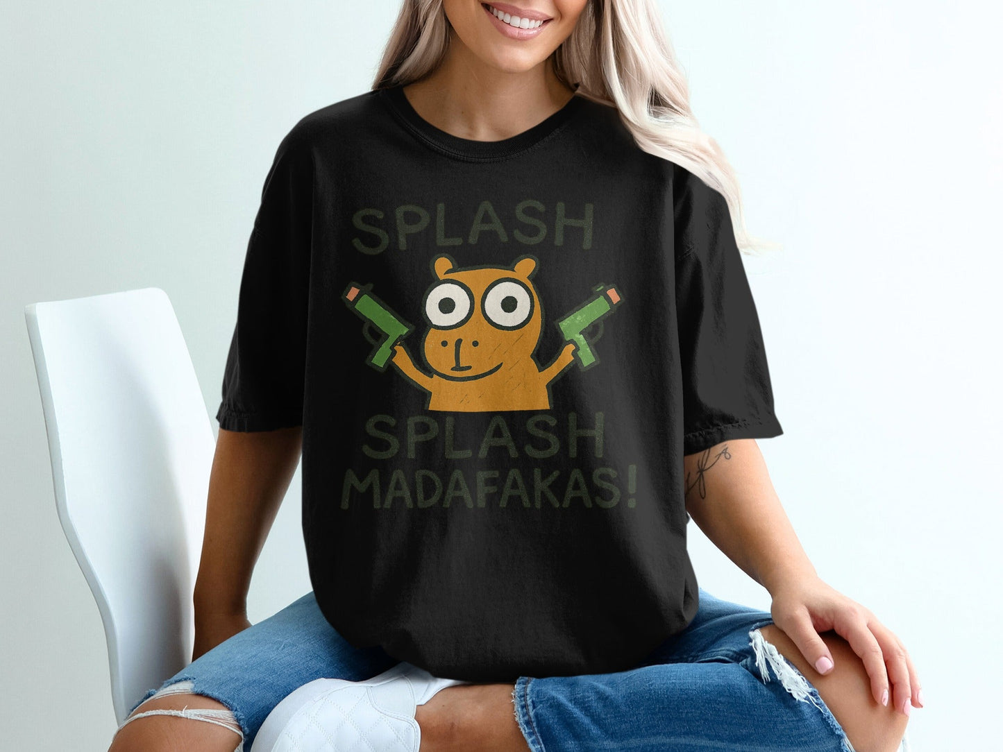 Funny Otter T-Shirt, Splash Madafakas Tee, Cute Animal Shirt, Water Gun Shirt, Sarcastic Gift, Graphic Tee, Unisex Shirt, Trendy T-Shirt - IconVexa