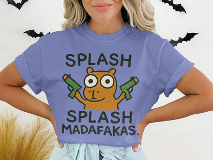 Funny Otter T-Shirt, Splash Madafakas Tee, Cute Animal Shirt, Water Gun Shirt, Sarcastic Gift, Graphic Tee, Unisex Shirt, Trendy T-Shirt - IconVexa