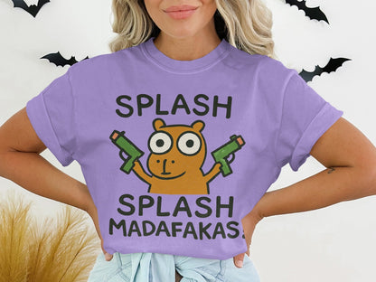 Funny Otter T-Shirt, Splash Madafakas Tee, Cute Animal Shirt, Water Gun Shirt, Sarcastic Gift, Graphic Tee, Unisex Shirt, Trendy T-Shirt - IconVexa