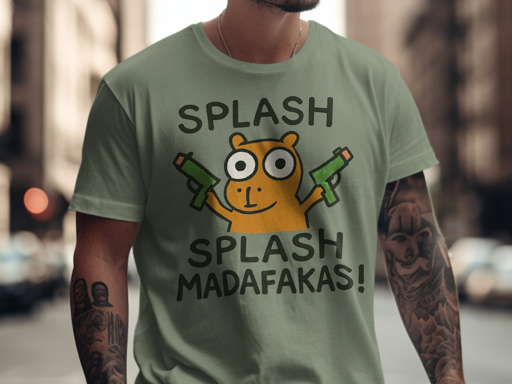 Funny Otter T-Shirt, Splash Madafakas Tee, Cute Animal Shirt, Water Gun Shirt, Sarcastic Gift, Graphic Tee, Unisex Shirt, Trendy T-Shirt - IconVexa
