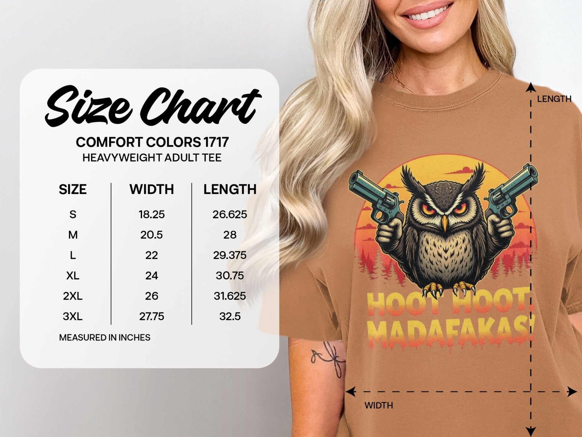 Funny Owl T-Shirt, Hoot Hoot Madafakas Tee, Gangster Owl With Guns T-Shirt, Sarcastic Owl Shirt, Unique Graphic Tee For Owl Lovers - IconVexa