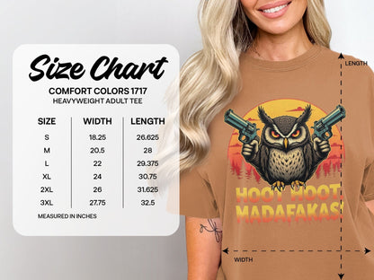 Funny Owl T-Shirt, Hoot Hoot Madafakas Tee, Gangster Owl With Guns T-Shirt, Sarcastic Owl Shirt, Unique Graphic Tee For Owl Lovers - IconVexa