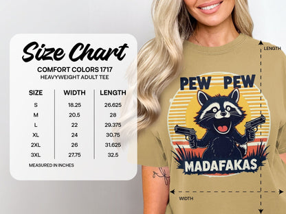 Funny Raccoon T-Shirt, Pew Pew Madafakas Shirt, Graphic Tee, Animal Lover Gift, Sarcastic Tee, Trendy T-Shirt, Humor T-Shirt, Gift for Her - IconVexa