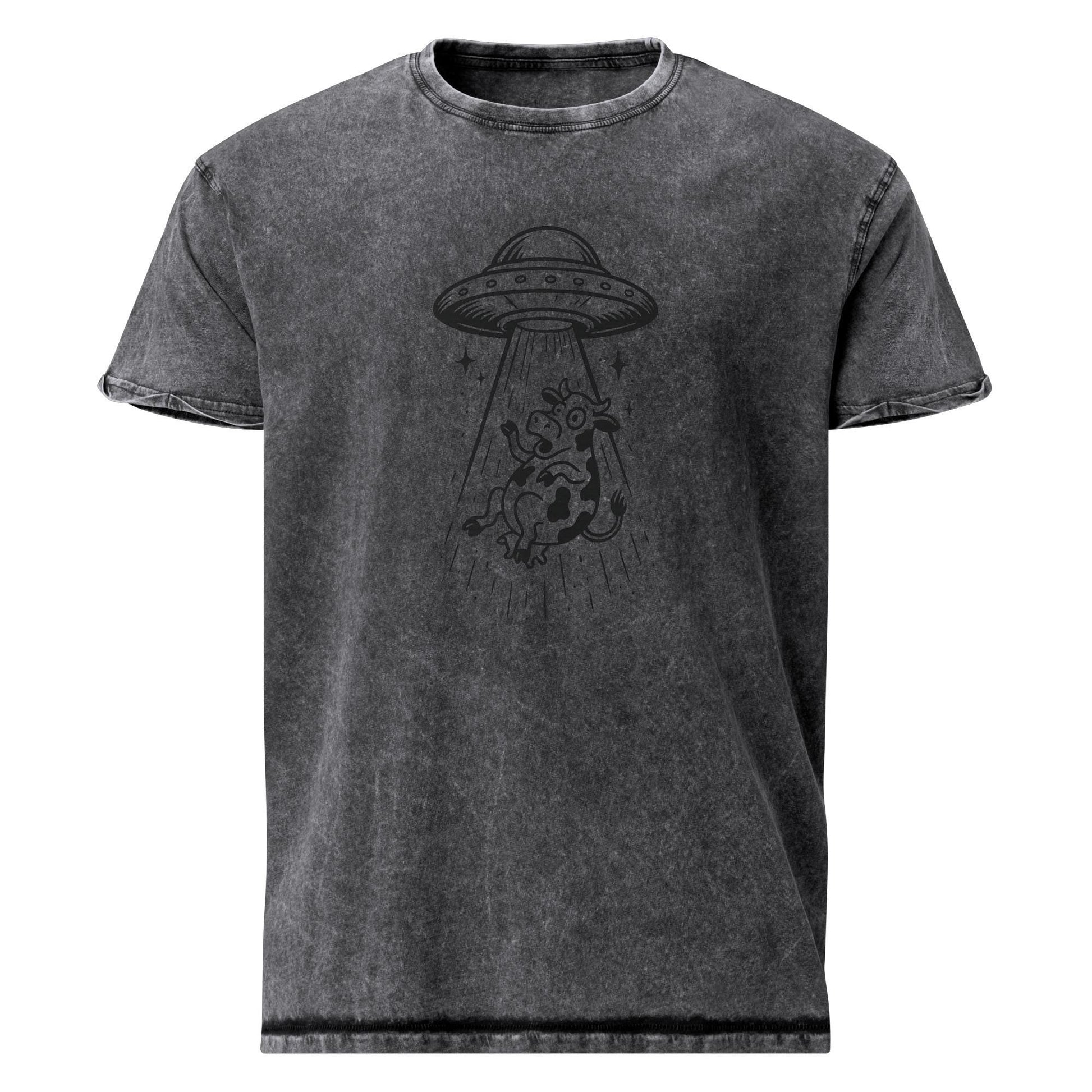 Funny UFO Cow Abduction Shirt | Space Alien Tee | Quirky Farm Animal Graphic T-Shirt - IconVexa
