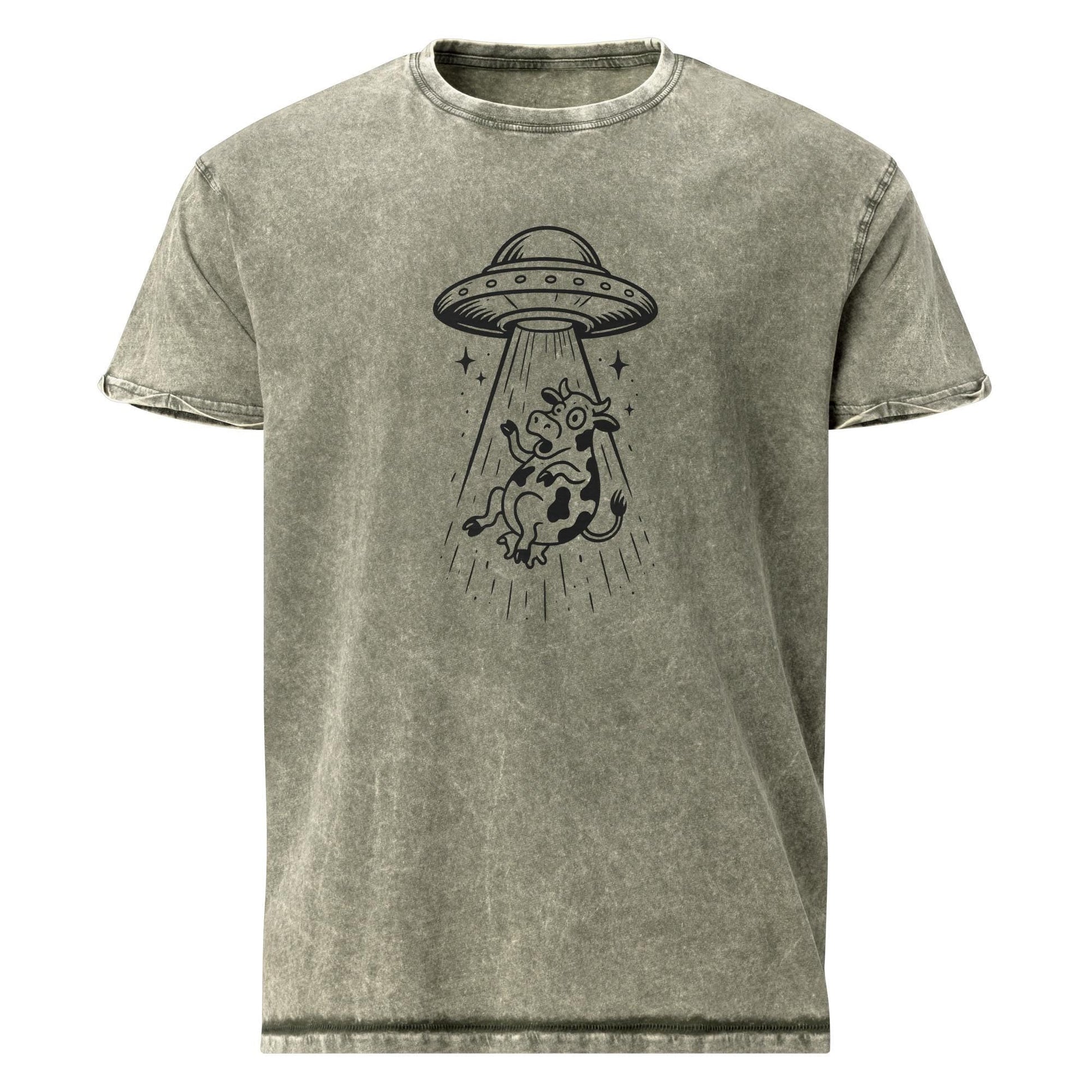 Funny UFO Cow Abduction Shirt | Space Alien Tee | Quirky Farm Animal Graphic T-Shirt - IconVexa