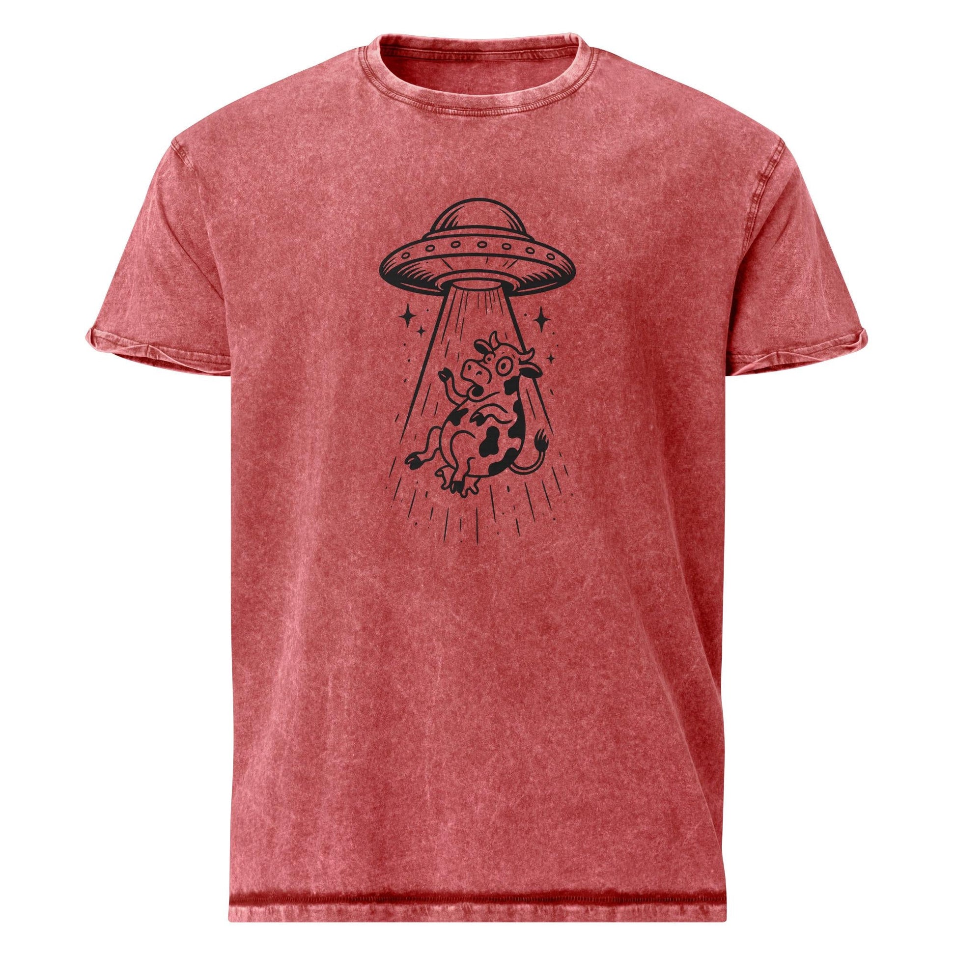 Funny UFO Cow Abduction Shirt | Space Alien Tee | Quirky Farm Animal Graphic T-Shirt - IconVexa