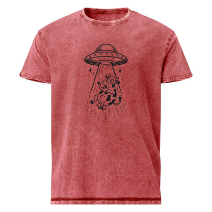 Funny UFO Cow Abduction Shirt | Space Alien Tee | Quirky Farm Animal Graphic T-Shirt - IconVexa