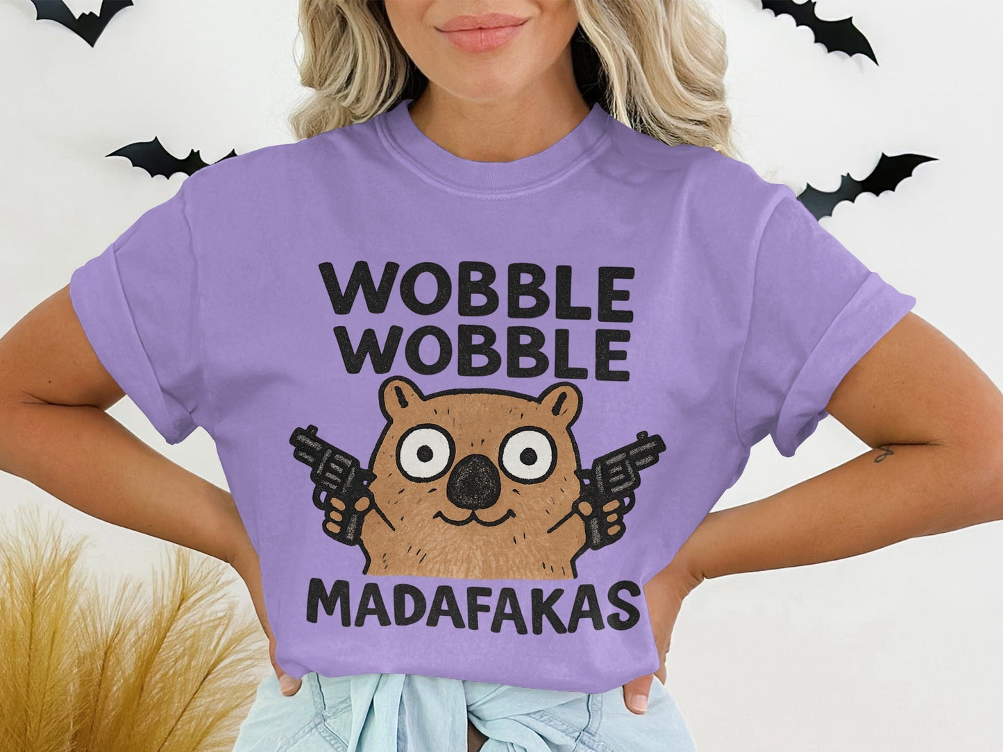 Funny Wombat T-Shirt, Gangster Wombat Shirt, Animal Lover Gift, Meme Shirt, Trendy T-Shirt, Graphic Tee, Cute Animal Shirt, Funny Gift - IconVexa