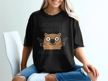 Funny Wombat T-Shirt, Gangster Wombat Shirt, Animal Lover Gift, Meme Shirt, Trendy T-Shirt, Graphic Tee, Cute Animal Shirt, Funny Gift - IconVexa