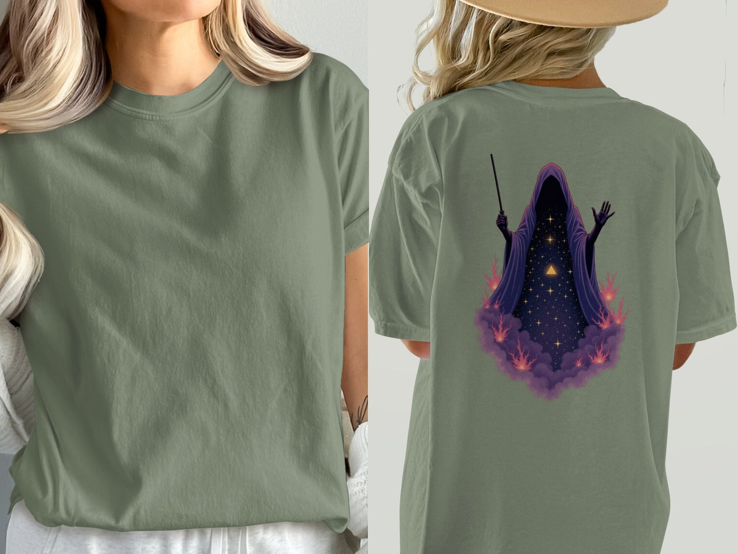 Grim Reaper T Shirt, Wizard T Shirt, Halloween T Shirt, Grim Reaper Graphic Tee, Wizard Graphic Tee, Occult T Shirt, Gift for Him, Gift for - IconVexa