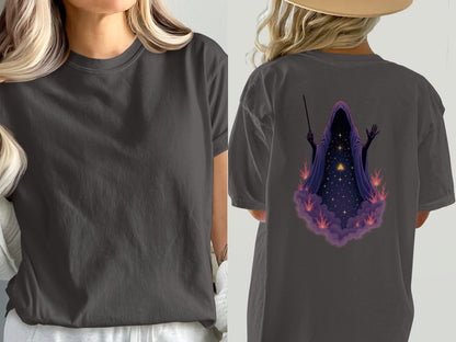 Grim Reaper T Shirt, Wizard T Shirt, Halloween T Shirt, Grim Reaper Graphic Tee, Wizard Graphic Tee, Occult T Shirt, Gift for Him, Gift for - IconVexa