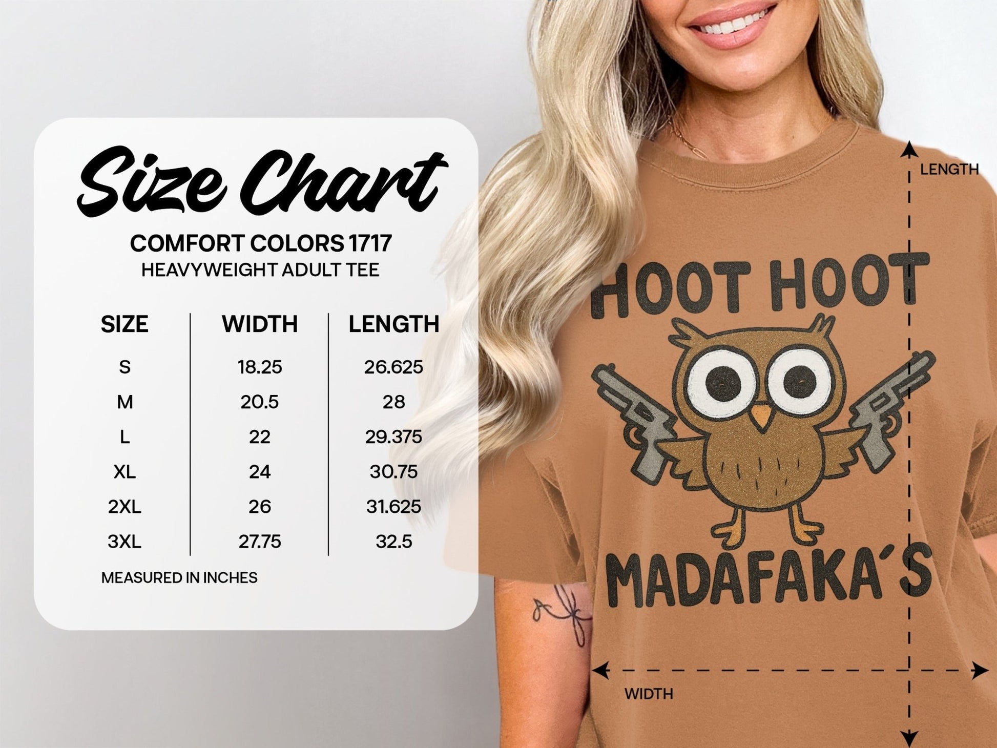 Hoot Hoot Madafakas Funny Owl With Guns Graphic T-Shirt - IconVexa