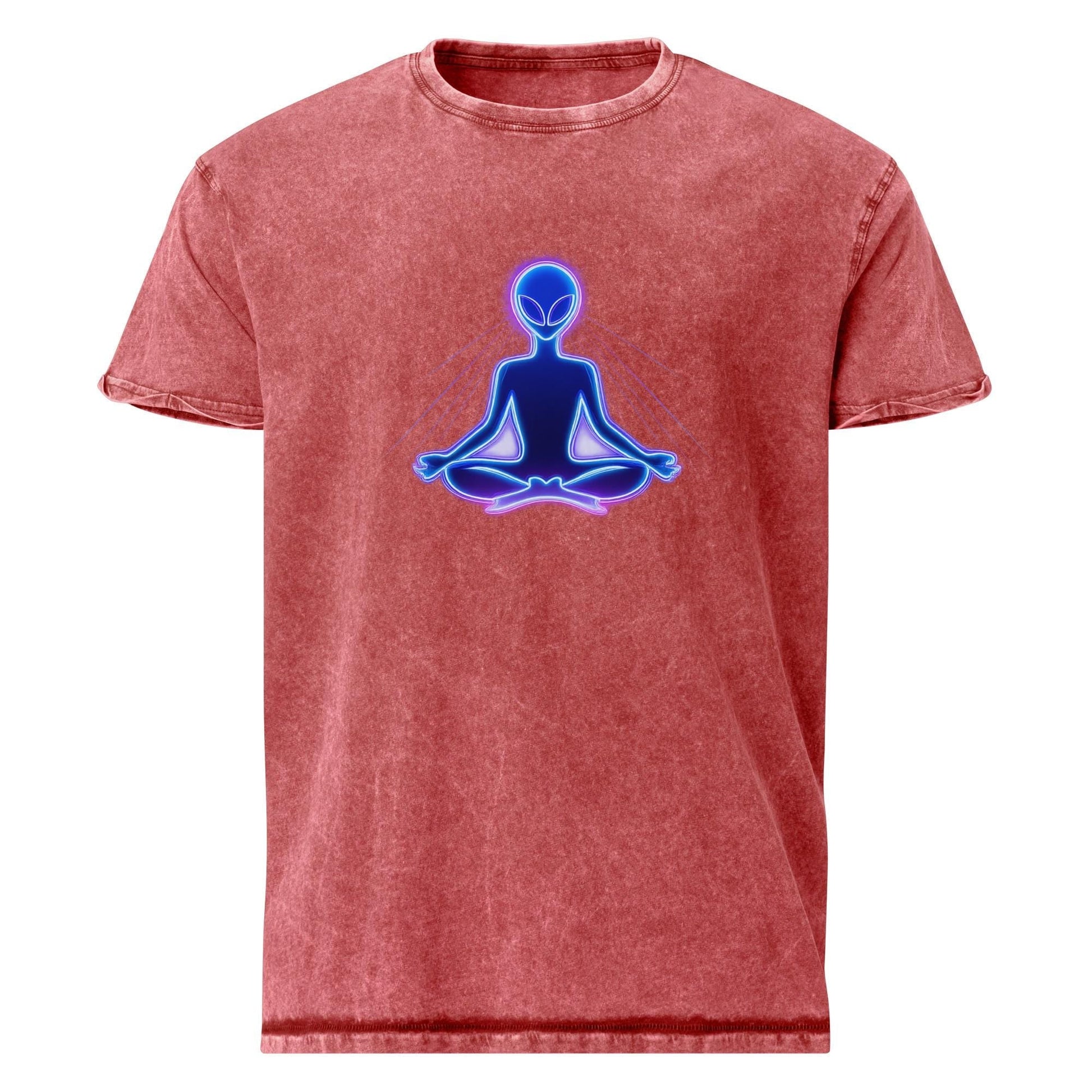 Meditating Alien Shirt | Spiritual Space Tee | Sci - Fi Mindfulness Graphic T-Shirt - IconVexa