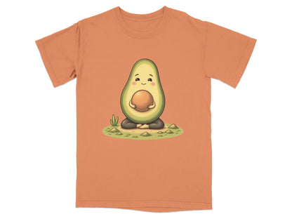 Meditating Avocado Fruit Vegetable Food Lover Design T-Shirt - IconVexa