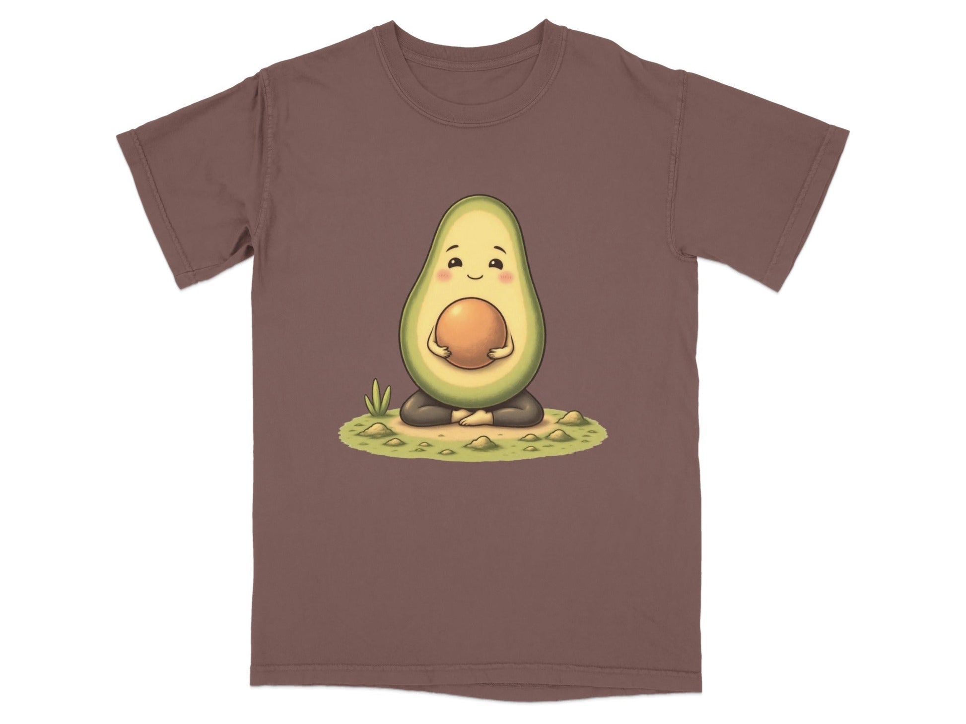 Meditating Avocado Fruit Vegetable Food Lover Design T-Shirt - IconVexa