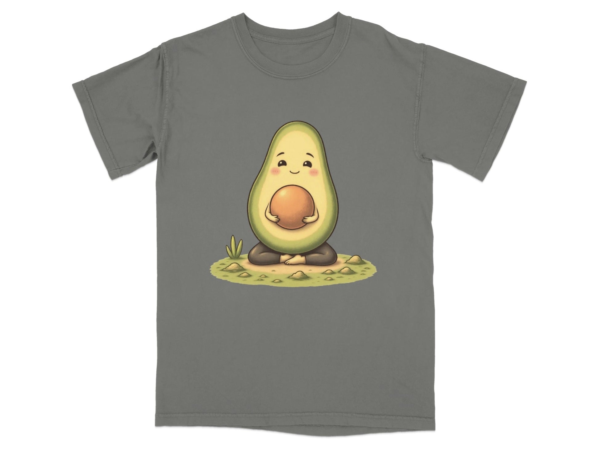 Meditating Avocado Fruit Vegetable Food Lover Design T-Shirt - IconVexa