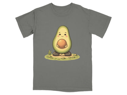 Meditating Avocado Fruit Vegetable Food Lover Design T-Shirt - IconVexa
