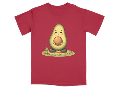 Meditating Avocado Fruit Vegetable Food Lover Design T-Shirt - IconVexa