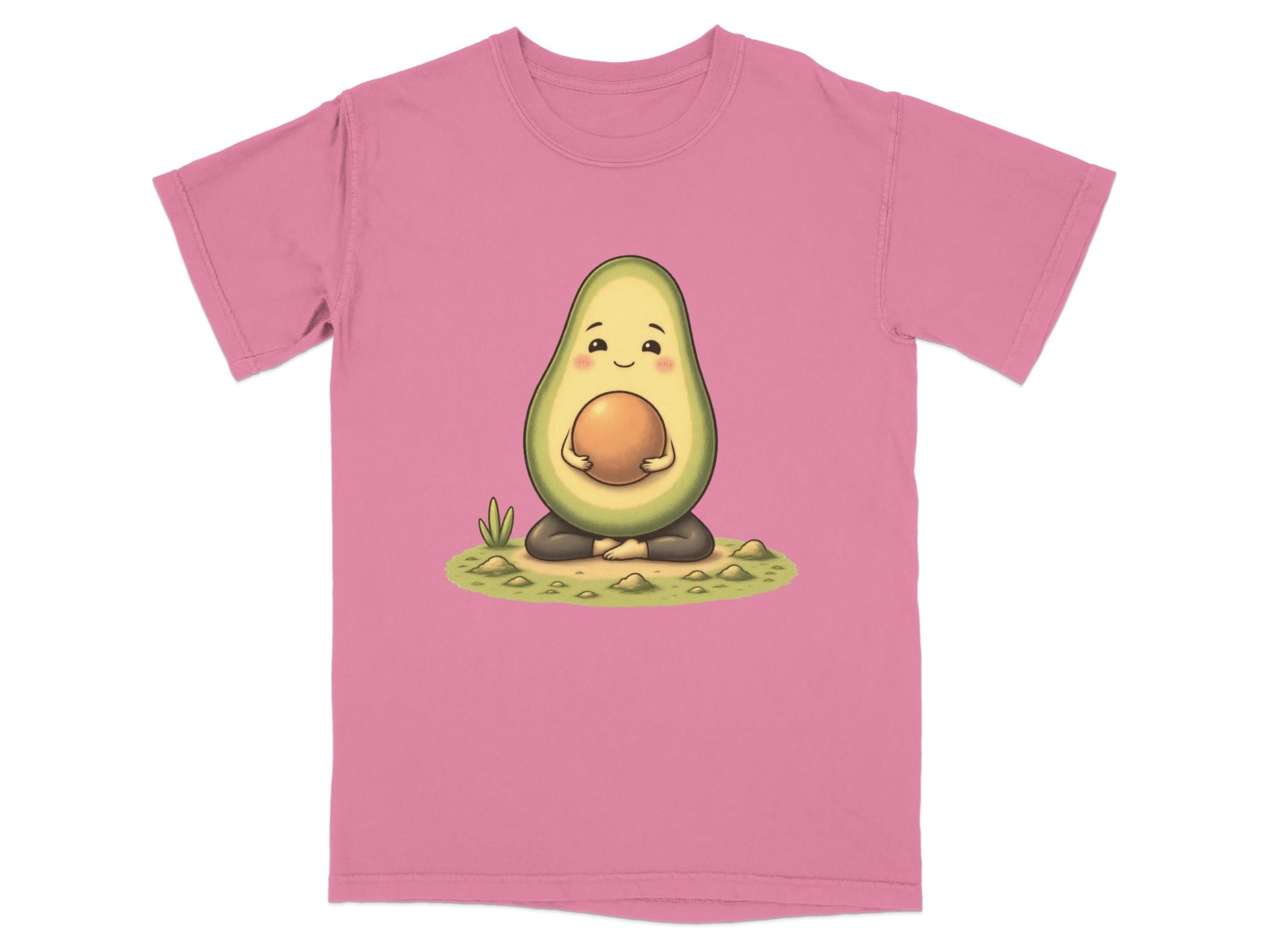 Meditating Avocado Fruit Vegetable Food Lover Design T-Shirt - IconVexa