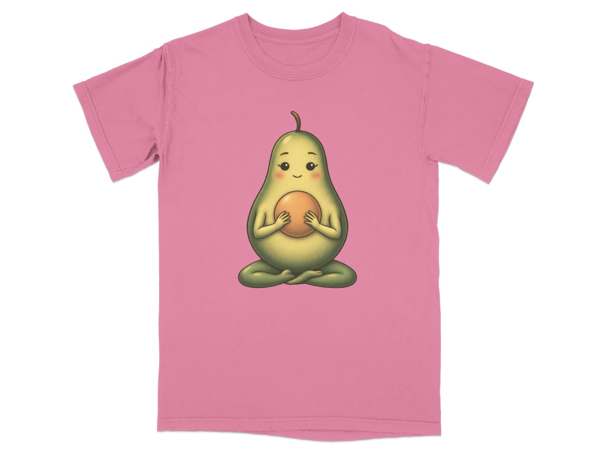 Meditating Avocado Funny Yoga Illustration Cute T-Shirt - IconVexa