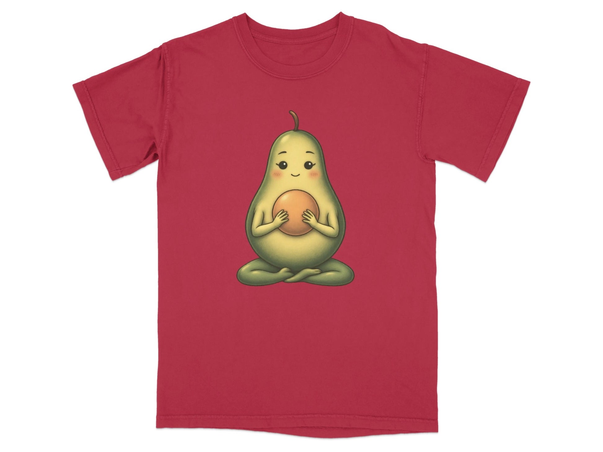Meditating Avocado Funny Yoga Illustration Cute T-Shirt - IconVexa