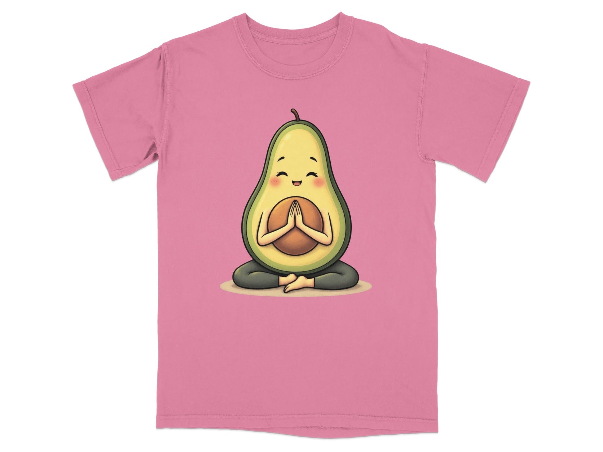 Meditating Avocado Zen Pose Cute Fruit Graphic Design T-Shirt - IconVexa
