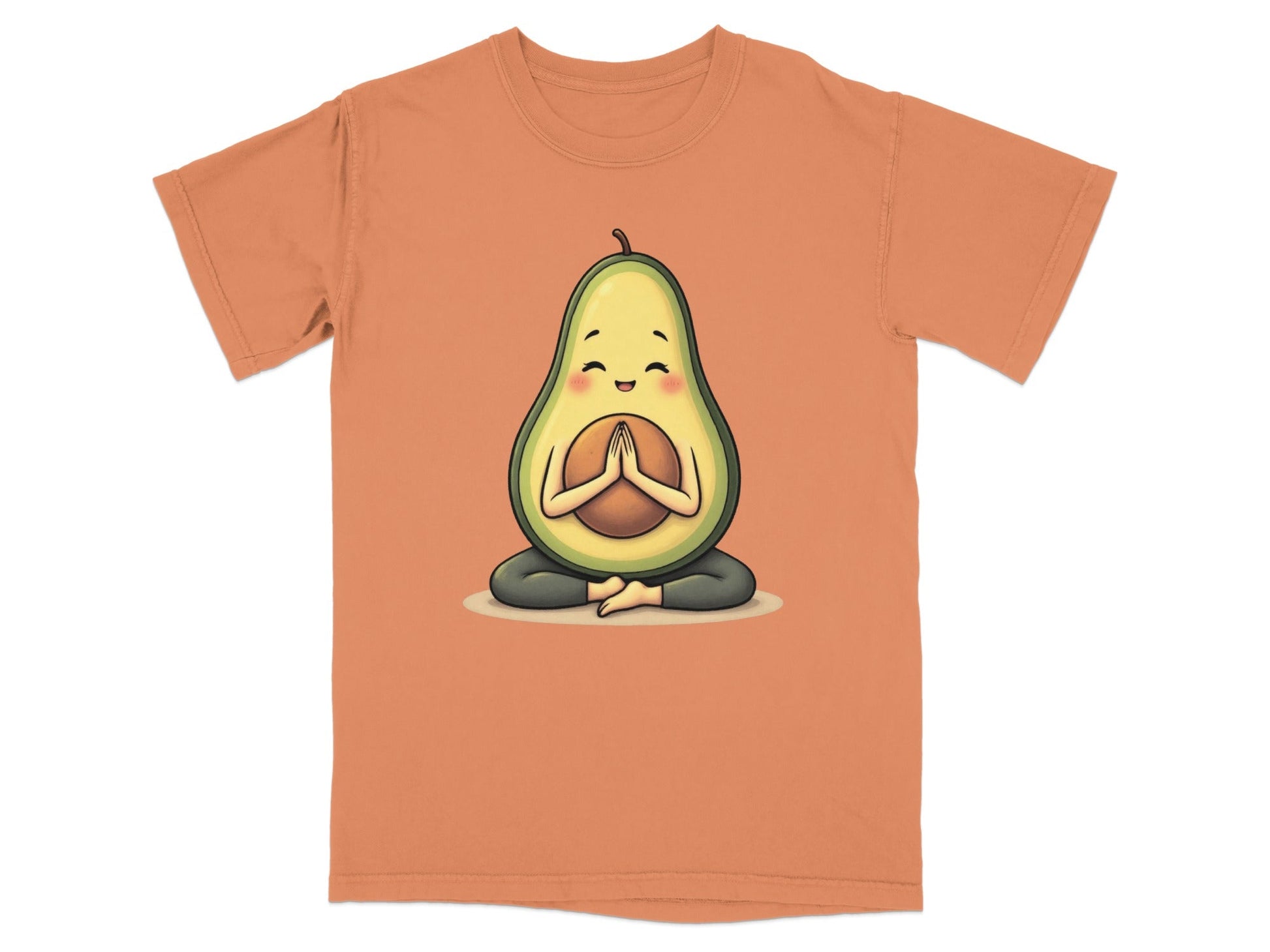 Meditating Avocado Zen Pose Cute Fruit Graphic Design T-Shirt - IconVexa