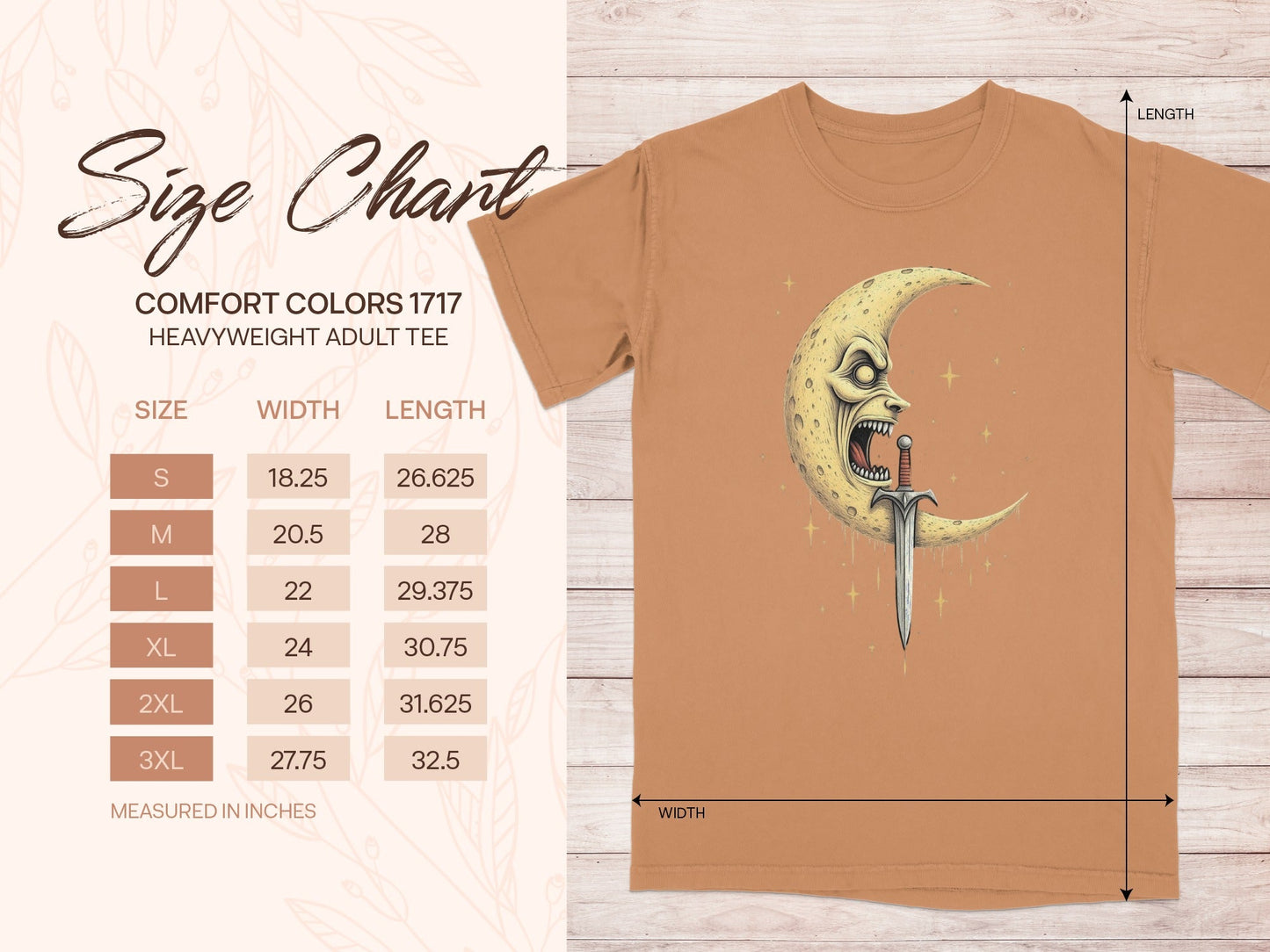Moon Sword Nightmare Horror Aesthetic Graphic Print T-Shirt - IconVexa