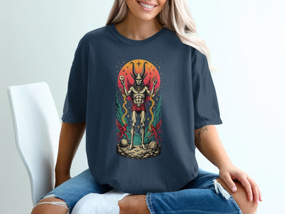 Mystic Demon Illustration Unique Graphic Design T-Shirt - IconVexa