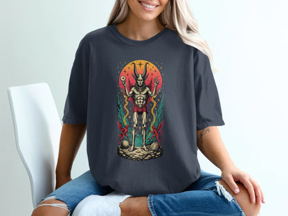 Mystic Demon Illustration Unique Graphic Design T-Shirt - IconVexa