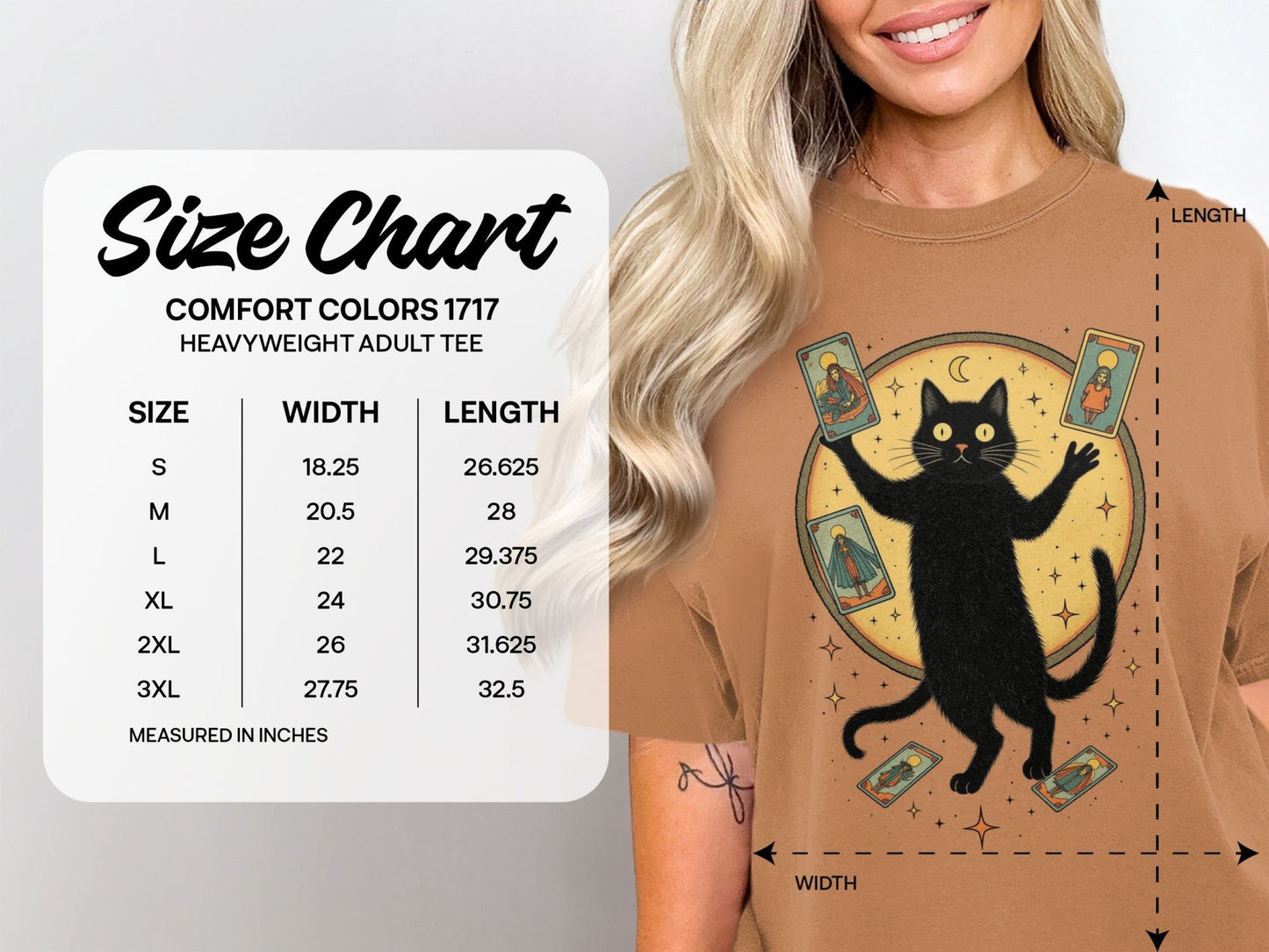 Mystical Feline Holding Tarot Cards Graphic Green T-Shirt - IconVexa