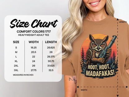 Owl T-Shirt, Funny Owl Tee, Bird T Shirt, Hoot Hoot Madafakas, Bird Lover Gift, Owl With Gun Shirt, Animal Tee, Cool Owl Design - IconVexa