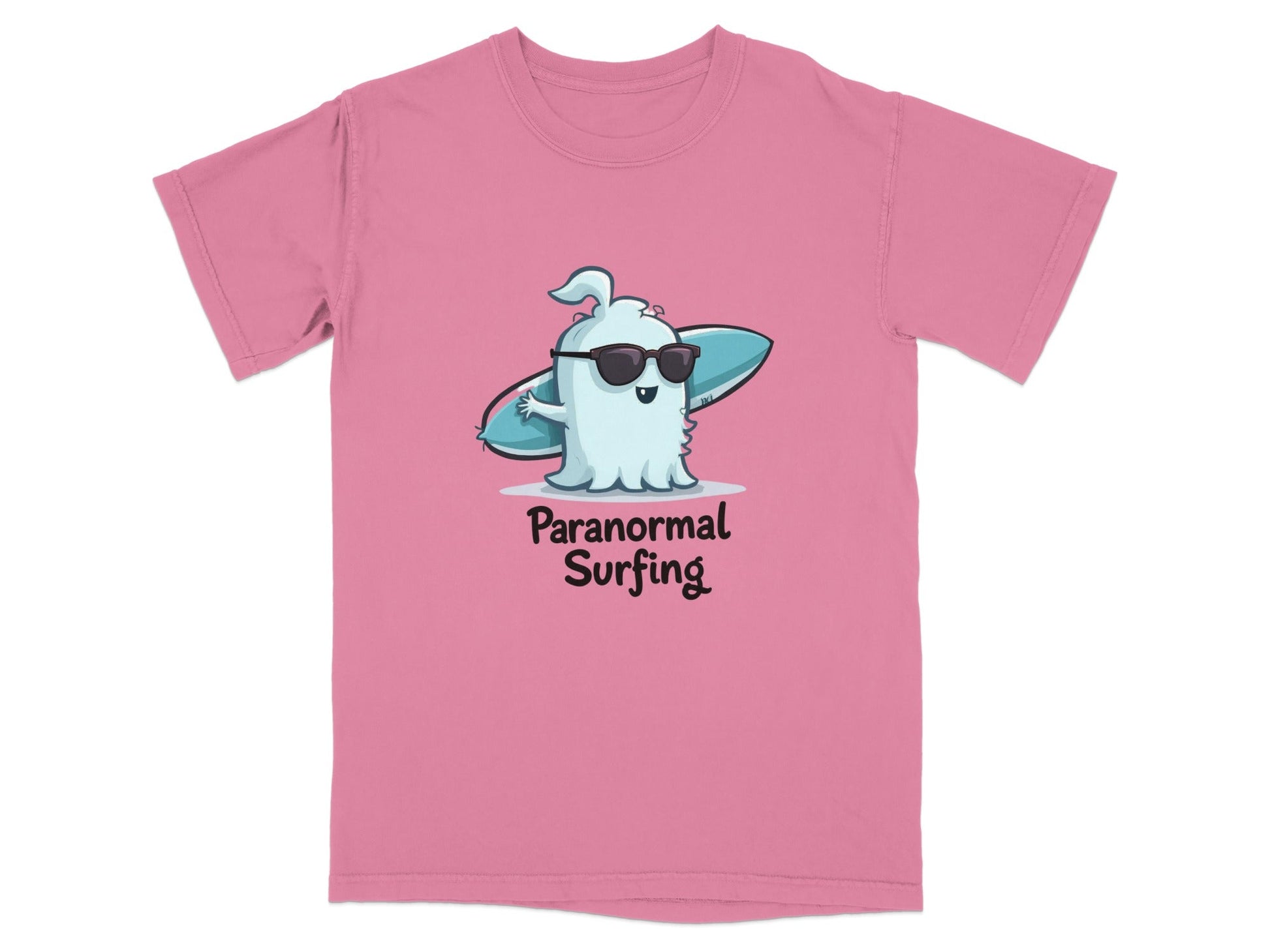 Paranormal Surfing Ghost Summer Vacation Graphic Design T-Shirt - IconVexa