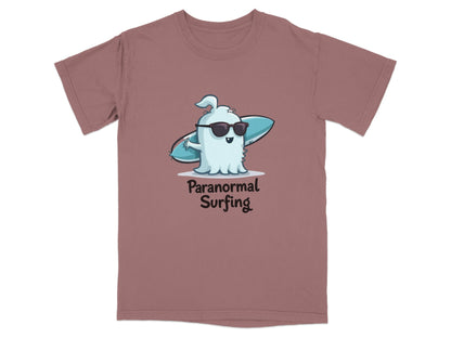 Paranormal Surfing Ghost Summer Vacation Graphic Design T-Shirt - IconVexa