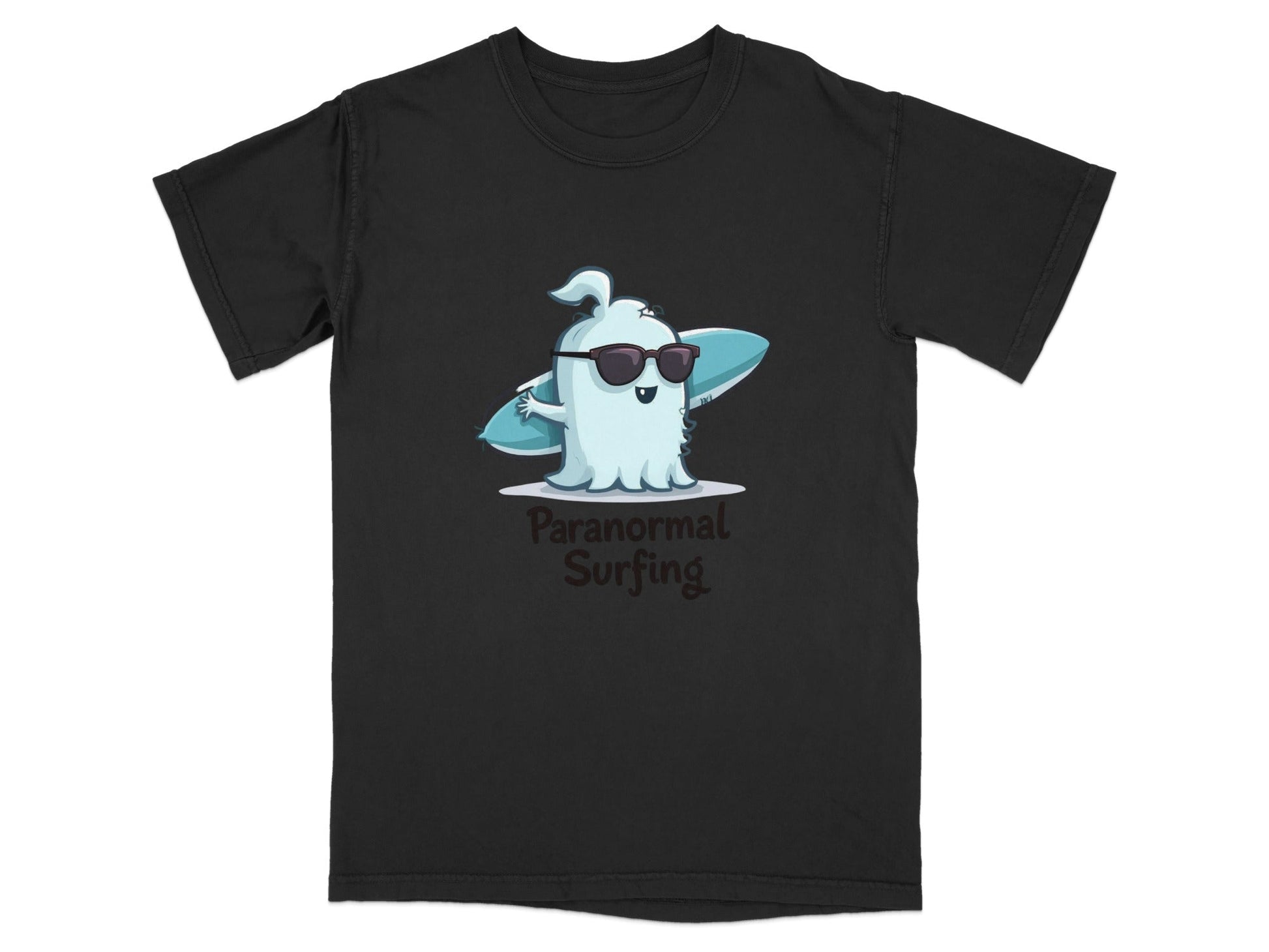 Paranormal Surfing Ghost Summer Vacation Graphic Design T-Shirt - IconVexa
