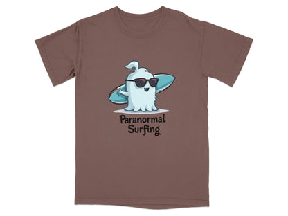 Paranormal Surfing Ghost Summer Vacation Graphic Design T-Shirt - IconVexa