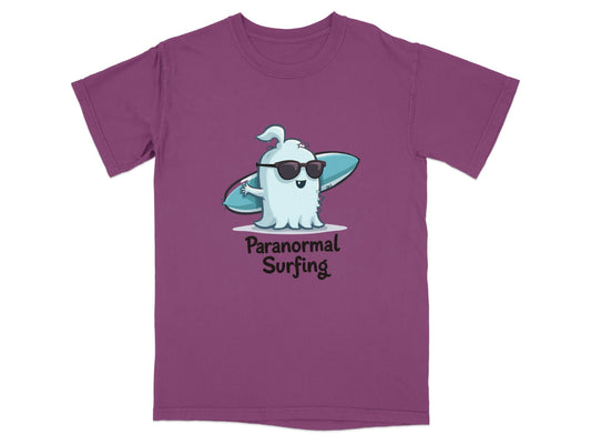 Paranormal Surfing Ghost Summer Vacation Graphic Design T-Shirt - IconVexa