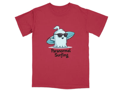 Paranormal Surfing Ghost Summer Vacation Graphic Design T-Shirt - IconVexa