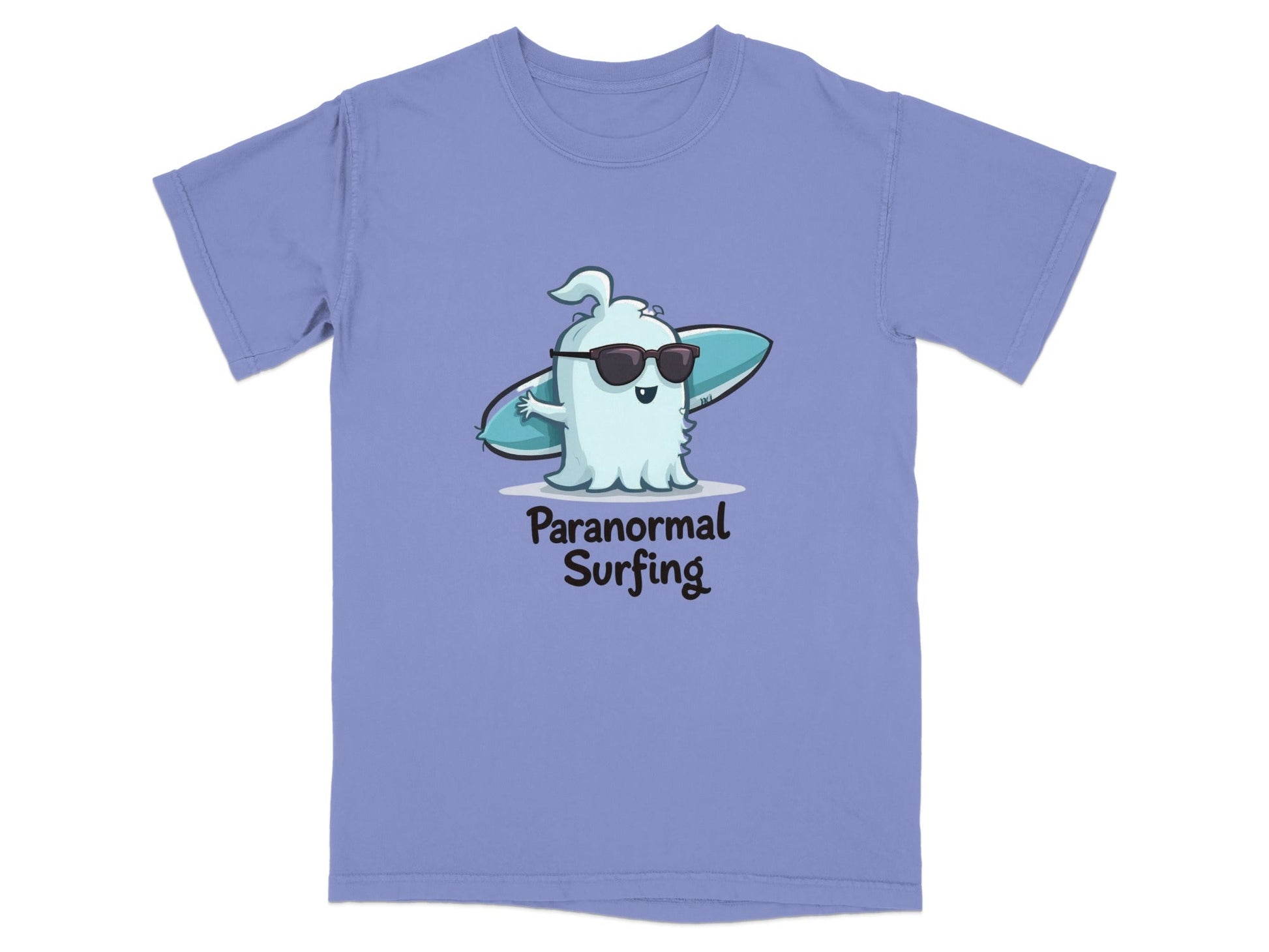 Paranormal Surfing Ghost Summer Vacation Graphic Design T-Shirt - IconVexa