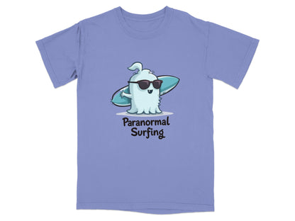 Paranormal Surfing Ghost Summer Vacation Graphic Design T-Shirt - IconVexa