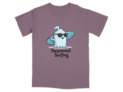 Paranormal Surfing Ghost Summer Vacation Graphic Design T-Shirt - IconVexa