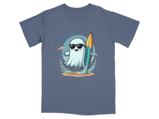 Paranormal Surfing Ghost With Board Summer Vacation T-Shirt - IconVexa