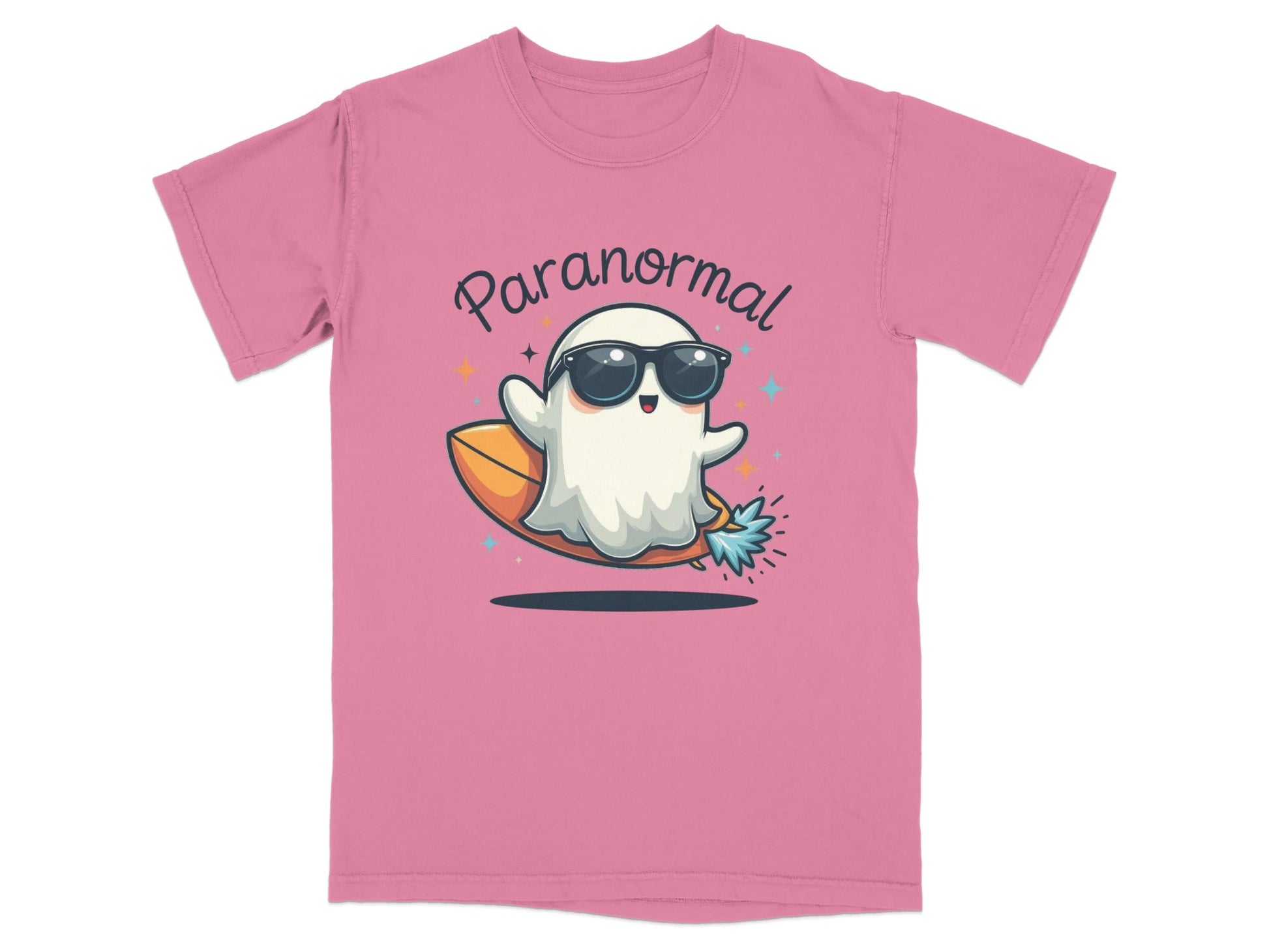 Paranormal Surfing Ghost With Sunglasses Graphic T-Shirt - IconVexa