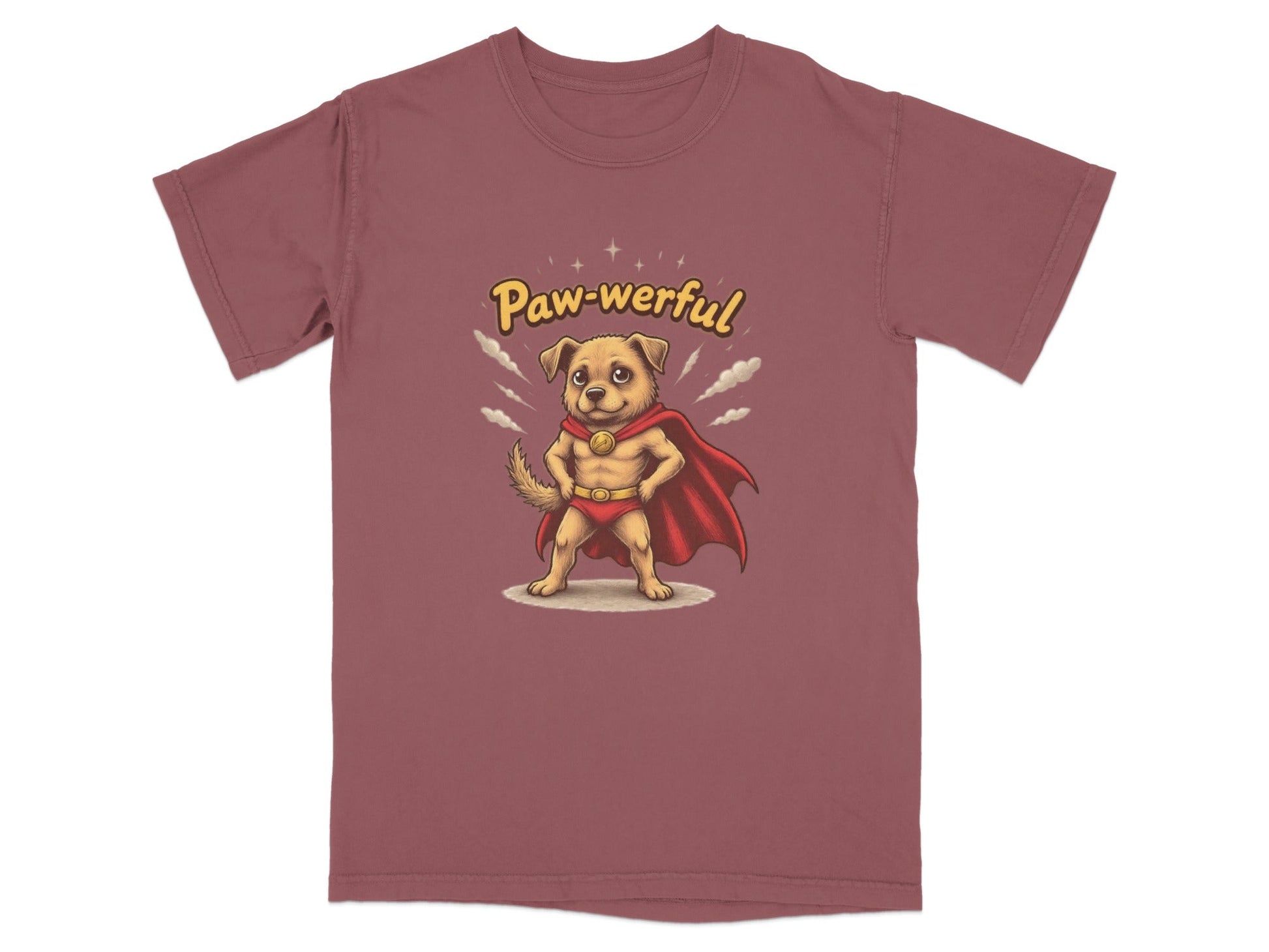 Pawerful Super Hero Dog Graphic Novelty Cool T-Shirt - IconVexa